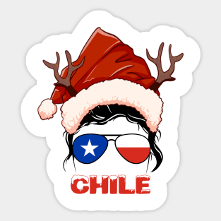 Chile girl, Chilean Christmas gift , Regalo Navidad Chile Sticker